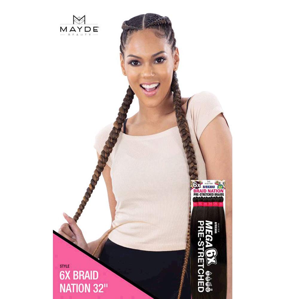 Amazon.com: Mayde 6X Synthetic Africana Braid Nation Pre-Stretched